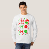 Ho, Ho, Ho Pickleball Kerstmis T-shirt (Voorkant volledig)