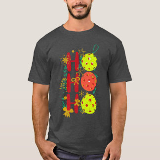 Ho Ho Ho Pickleball Retro Kerstmis T-shirt