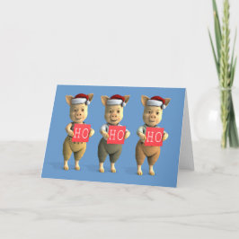 Ho Ho Ho Piglets Feestdagen Kaart
