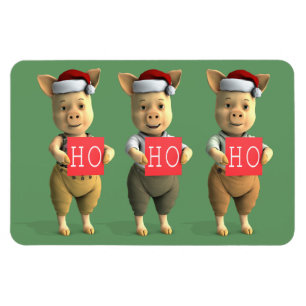 Ho Ho Ho Piglets Magneet