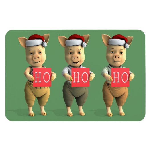 Ho Ho Ho Piglets Magneet (Horizontaal)