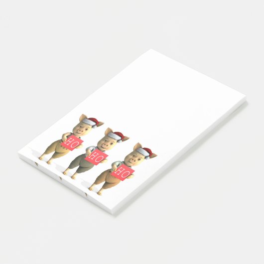 Ho Ho Ho Piglets Post-it® Notes (Schuin)