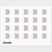 Ho Ho Ho Plaid Kerstmis Ronde Sticker (Vel)