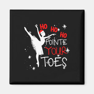 Ho Ho Ho Pointe Uw Tenen Byllerina Kerstmis Byll Magneet