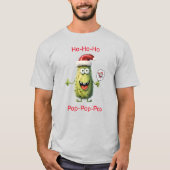 Ho-ho-ho & pop-pop-pop pickleball Xmas T-shirt (Voorkant)
