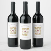 Ho Ho Ho Pour de Merlot Fun Kerstcitaat Wijn Etiket (Flessen)