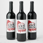 Ho Ho Ho Pour the Merlot Wijn Etiket (Flessen)