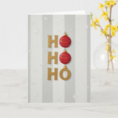 Ho Ho Ho Prettig Kerstfeest Kaart (Gele Bloem)