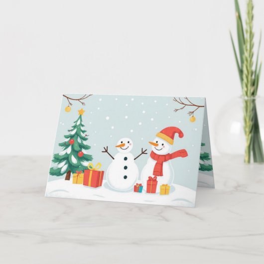 Ho Ho Ho! Prettig kerstfeest Kaart (Voorkant)