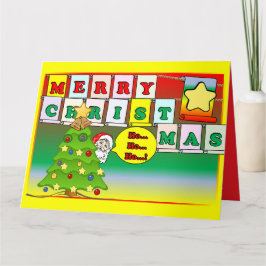 HO HO HO Prettig kerstfeest & Kerstman kaart
