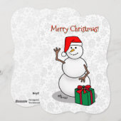 Ho Ho Ho Prettig Kerstfeest Kerstman Schattige Sne Feestdagenkaart (Voorkant / Achterkant)