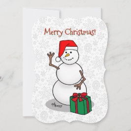 Ho Ho Ho Prettig Kerstfeest Kerstman Schattige Sne Feestdagenkaart