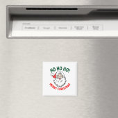 HO HO HO PRETTIG KERSTFEEST MAGNEET (Insitu (Vaatwasser))