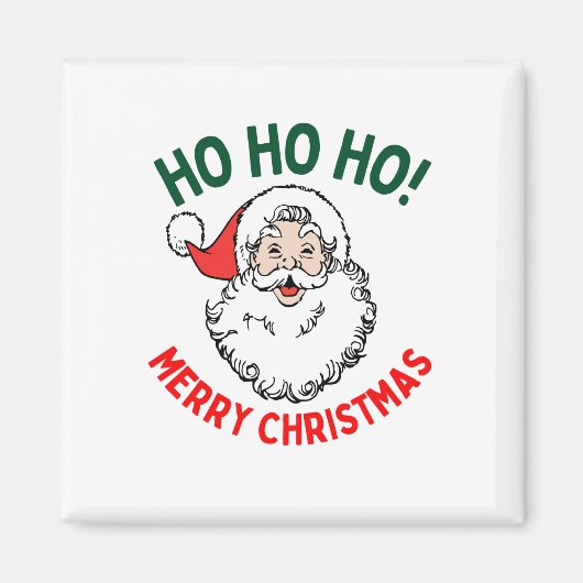 HO HO HO PRETTIG KERSTFEEST MAGNEET (Voorkant)