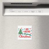 HO HO HO PRETTIG KERSTFEEST MAGNEET (Insitu (Vaatwasser))