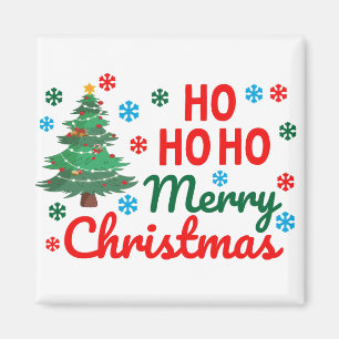 HO HO HO PRETTIG KERSTFEEST MAGNEET