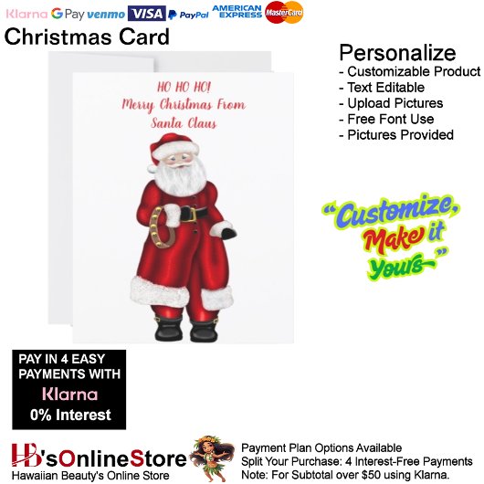 HO HO HO! Prettig Kerstfeest van Sinterklaas Feestdagenkaart