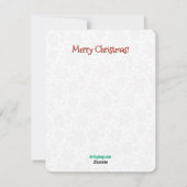 Ho Ho Ho Prettig Kerstmis Kerstman Schattige Sneeu Feestdagenkaart (Achterkant)