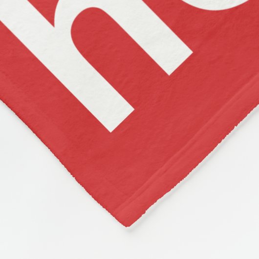 Ho Ho Ho Red Fleece Deken (Hoek)