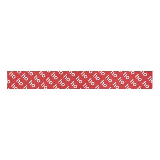 Ho Ho Ho Red Grosgrain Lint (Voorkant)