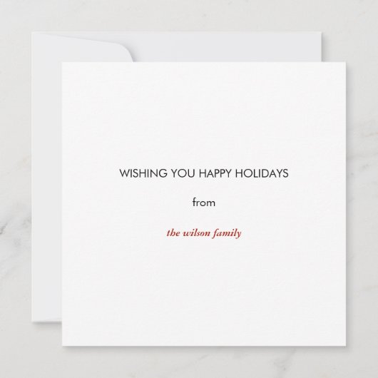 Ho Ho Ho Red Kerstbomen Wintervakantiekaart (Achterkant)