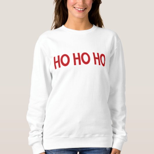 Ho Ho Ho Red Kerstshirt Trui (Voorkant)
