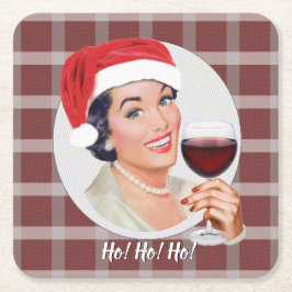 Ho! Ho! Ho! Red Pset Kartonnen Onderzetters