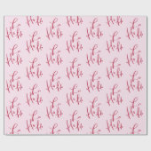 Ho Ho Ho Red Script Holiday Gift Wrapping Paper Cadeaupapier (Vlak)