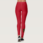 Ho Ho Ho Red Stylish Leggings voor kerstdagen (Achterkant)