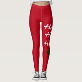 Ho Ho Ho Red Stylish Leggings voor kerstdagen (Voorkant)