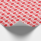 Ho Ho Ho Red White Kerstman met kerstcadeaus Cadeaupapier (Hoek)