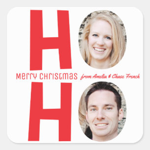 Ho Ho Ho-reeks Foto-Kerst sticker