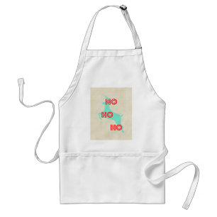 ho ho ho rendier rood blauw kerst vintage standaard schort