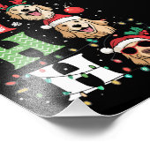 Ho Ho Ho Retrievers Golden Xmas Foto Afdruk (Hoek)