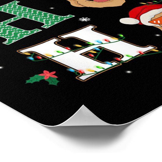 Ho Ho Ho Retrievers Golden Xmas Outfit Christmas C Poster (Hoek)