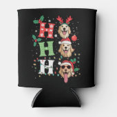 Ho Ho Ho Retrievers Gouden Kerstmis Blikjeskoeler (Voorkant)