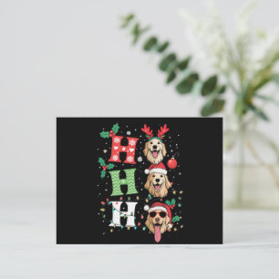 Ho Ho Ho Retrievers Gouden Kerstmis Feestdagenkaart