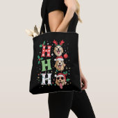 Ho Ho Ho Retrievers Gouden Kerstmis Tote Bag (Dichtbij)