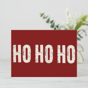 Ho Ho Ho Retro Familie Kerst Overeenkomende Vintag Feestdagenkaart