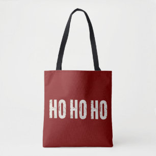 Ho Ho Ho Retro Familie Kerst Overeenkomende Vintag Tote Bag