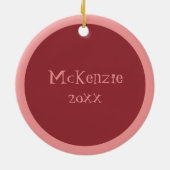 HO HO HO Retro Kerstmis Keramisch Ornament (Achterkant)