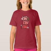 HO HO HO Retro Kerstmis T-shirt (Voorkant)