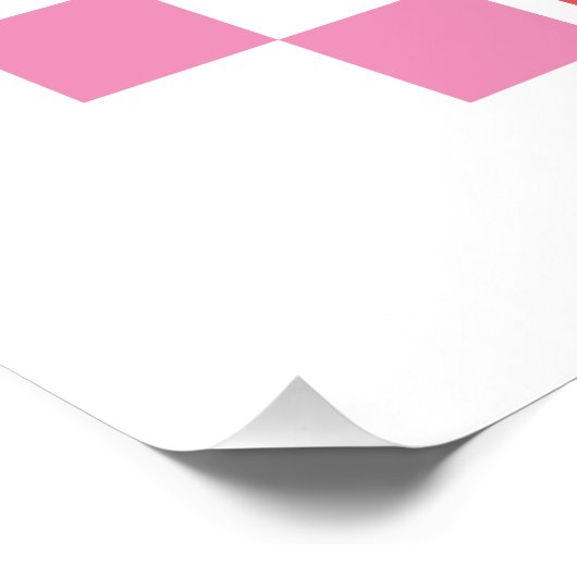 Ho Ho Ho Retro Rood Roze Kerst Typografie Perfect Poster (Hoek)