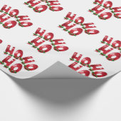 HO, HO, HO! Rode Glitters Kerstmis Cadeaupapier (Hoek)