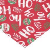 Ho Ho Ho Rode & Groene Kerstballen Rood Tafelkleed (Gekanteld)