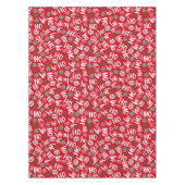 Ho Ho Ho Rode & Groene Kerstballen Rood Tafelkleed (Voorkant)