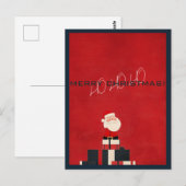 HO HO HO Rode Kerstmis Briefkaart (Voorkant / Achterkant)