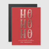 Ho Ho Ho. Rode kersttypografie. Santa Claus (Voorkant / Achterkant)