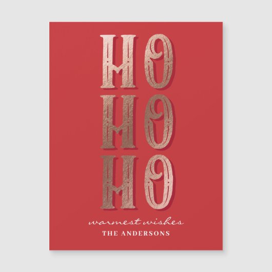 Ho Ho Ho. Rode kersttypografie. Santa Claus (Voorkant)