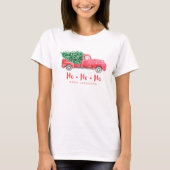 Ho Ho Ho |  rode truck vrolijk kerstfeest T-shirt (Voorkant)